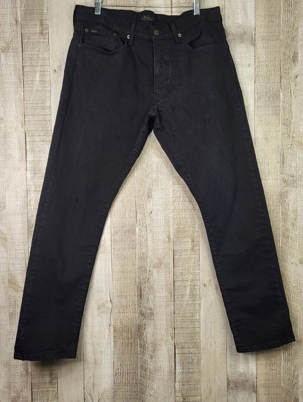 Polo Ralph Lauren Mens Black Jeans. 34/30. Lightly Distressed.